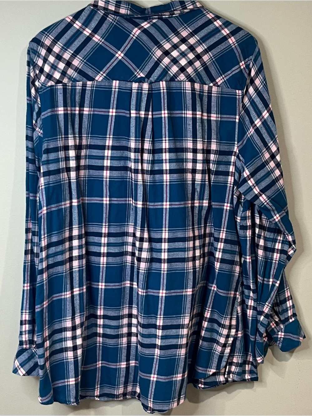 Sonoma Blue and White Plaid Button-Down Shirt - Picture 7 of 10